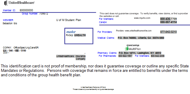 Insurance Cards | Student Affairs Student Health Service ...